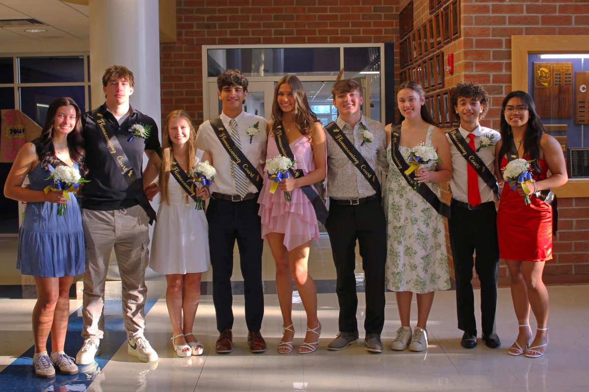 Homecoming Court L to R: Brooke Vollman, Alex Waski, Brooke Coldsnow, Jamie Panichi, Giada Spisak, Sonny Sears, Tillie Averre, Landon Eichler, Lindsey Lieu