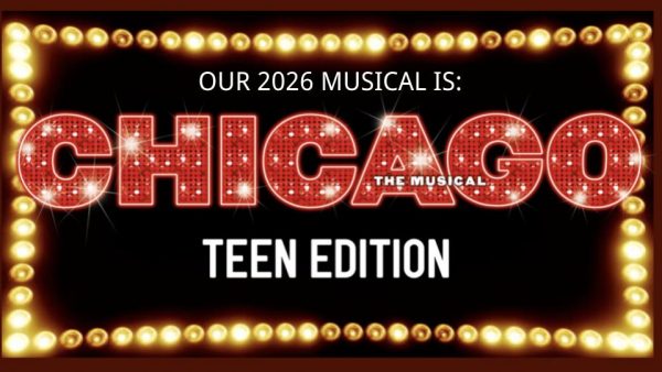 The slide announcing the 2026 musical.