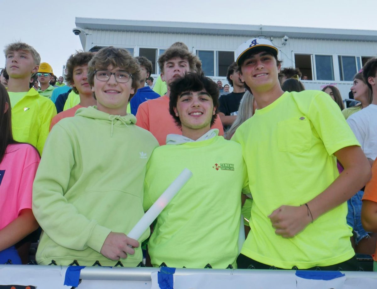Student section L-R: Josh Peters, Vinny Carriero, Anthony Sobonya