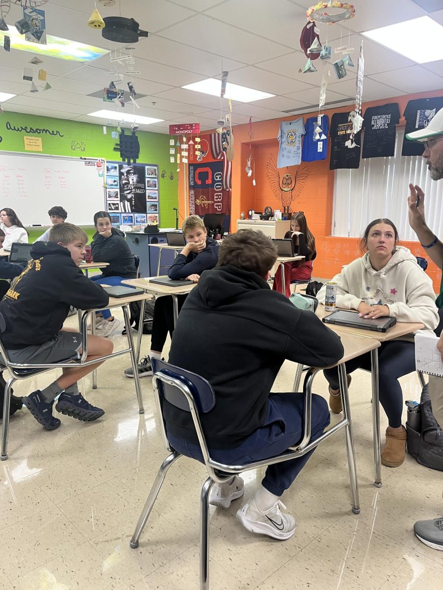 Mr. Mark Corpuz's class listening attentively as he explained the simulation.