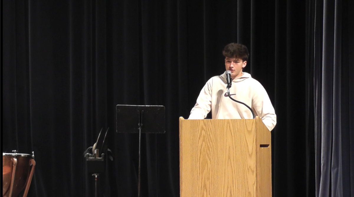 Senior Sam Bernhardt discusses service and the freedom protected by veterans.