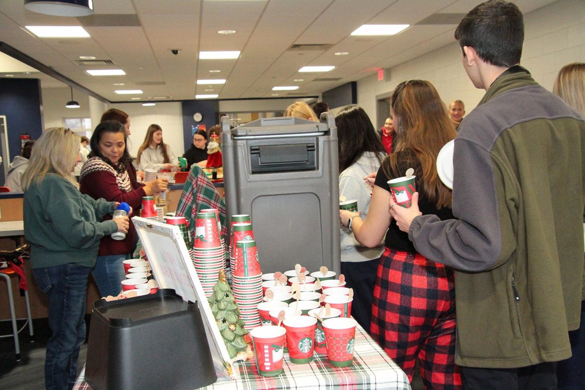 PTO's cocoa bar at IHS on December 19, 2025.