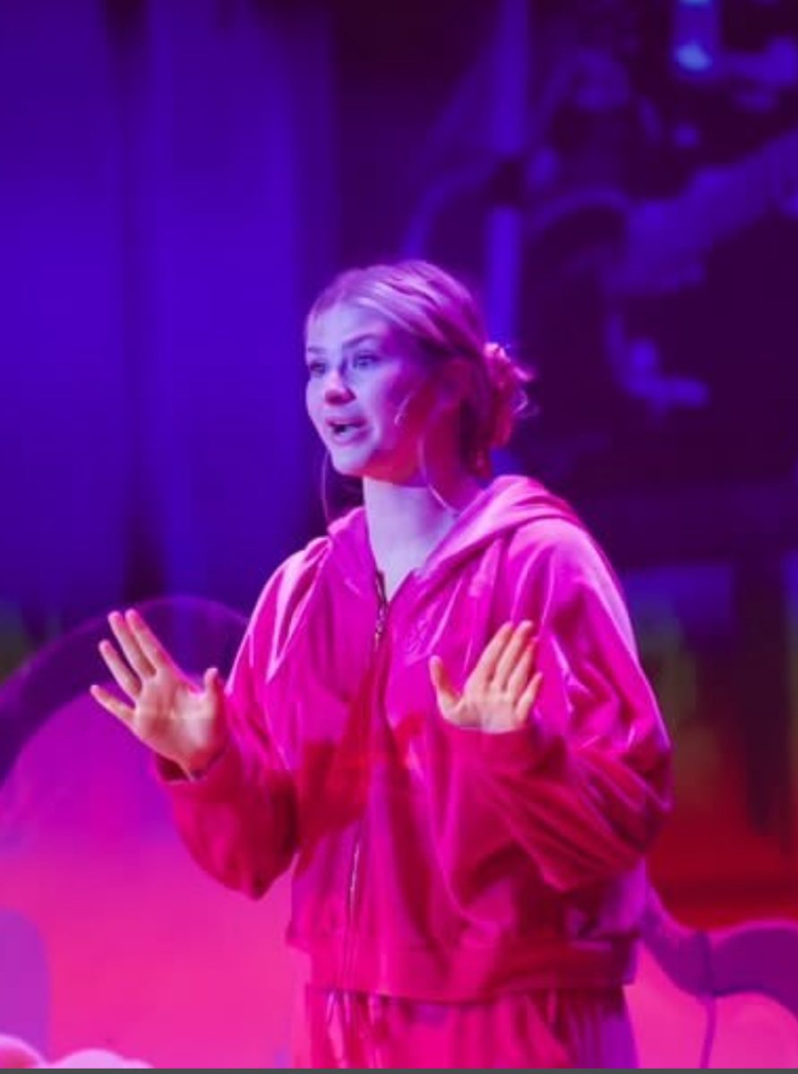 Lucy Spencer as Mrs. George in the 2024 IHS production of Mean Girls.