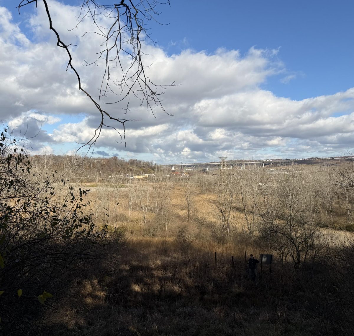 The view of the Cuyahoga Valley National Park from the overlook.