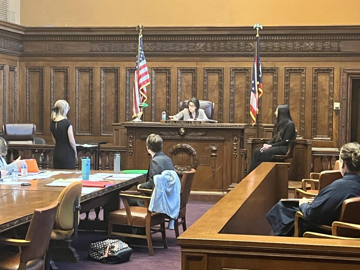 Prosecution attorney Rylee Shepard presents direct examination of witness Ronan Saleh (Sehaj Rai).